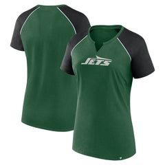 New York Jets Women's Glittered Primary Raglan T-Shirt | NFL Hot