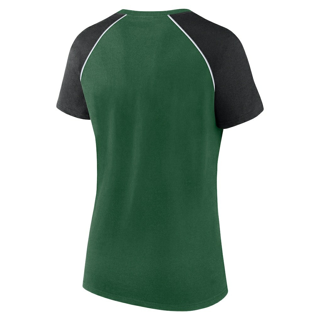 New York Jets Women's Glittered Primary Raglan T-Shirt | NFL Hot
