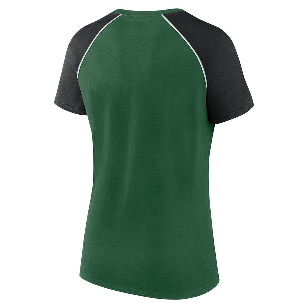 New York Jets Women's Glittered Primary Raglan T-Shirt | NFL Hot