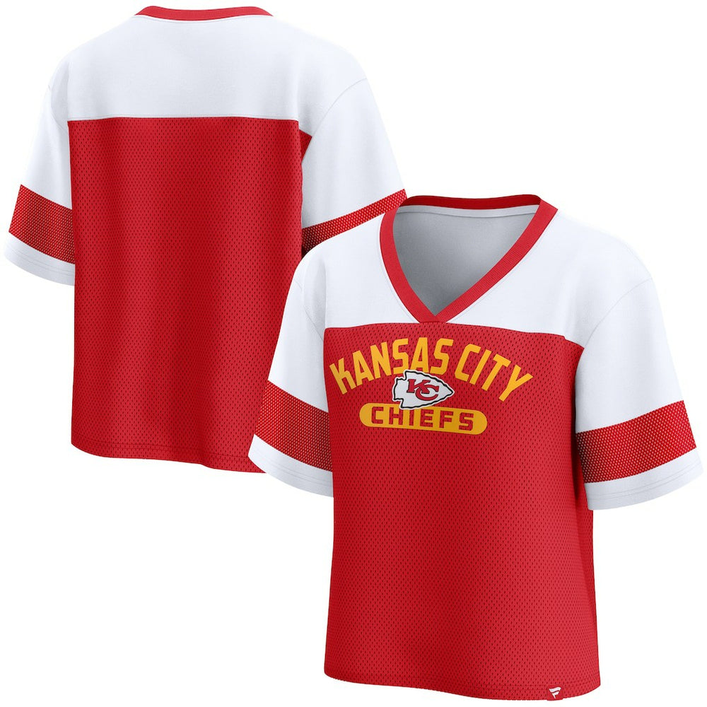 Kansas City Chiefs Women's Homeschool Jersey Poly V-Neck
Fashion Top | NFL Outlet