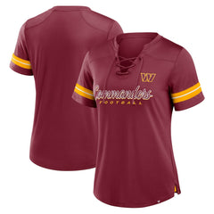 Washington Commanders Women's Play Script Lace-Up T-Shirt | NFL Near me