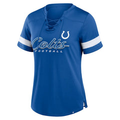 Indianapolis Colts Women's Play Script Lace-Up T-Shirt | NFL US