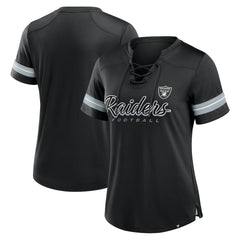 Las Vegas Raiders Women's Play Script Lace-Up T-Shirt | NFL US