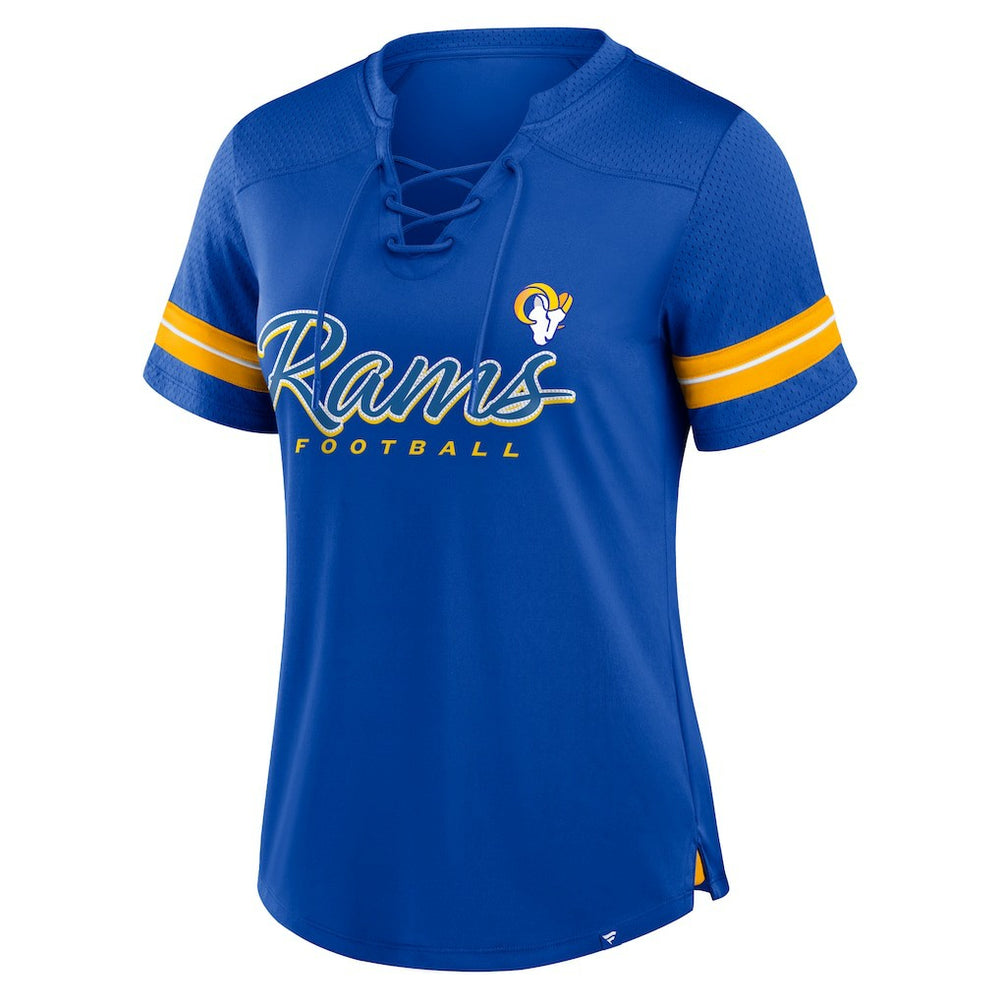Los Angeles Rams Women's Play Script Lace-Up T-Shirt | NFL US