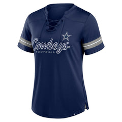 Dallas Cowboys Women's Play Script Lace-Up T-Shirt | NFL Discount