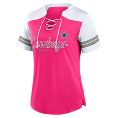 Dallas Cowboys Women's Play Script Lace-Up T-Shirt | NFL On sale