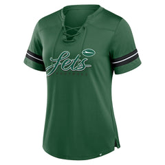 New York Jets Women's Play Script Lace-Up T-Shirt | NFL Near me