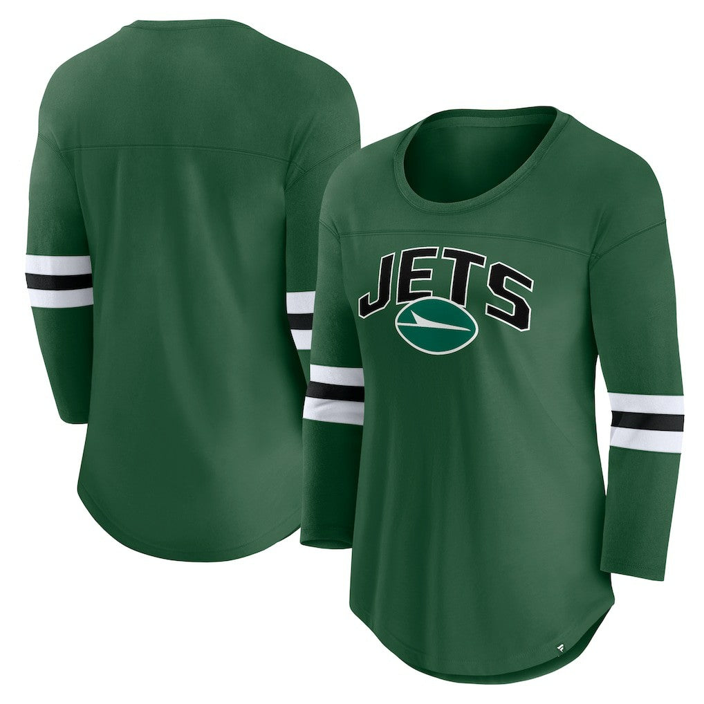 New York Jets Women's First Team Arch Logo 3/4 Sleeve T-Shirt | NFL Near me