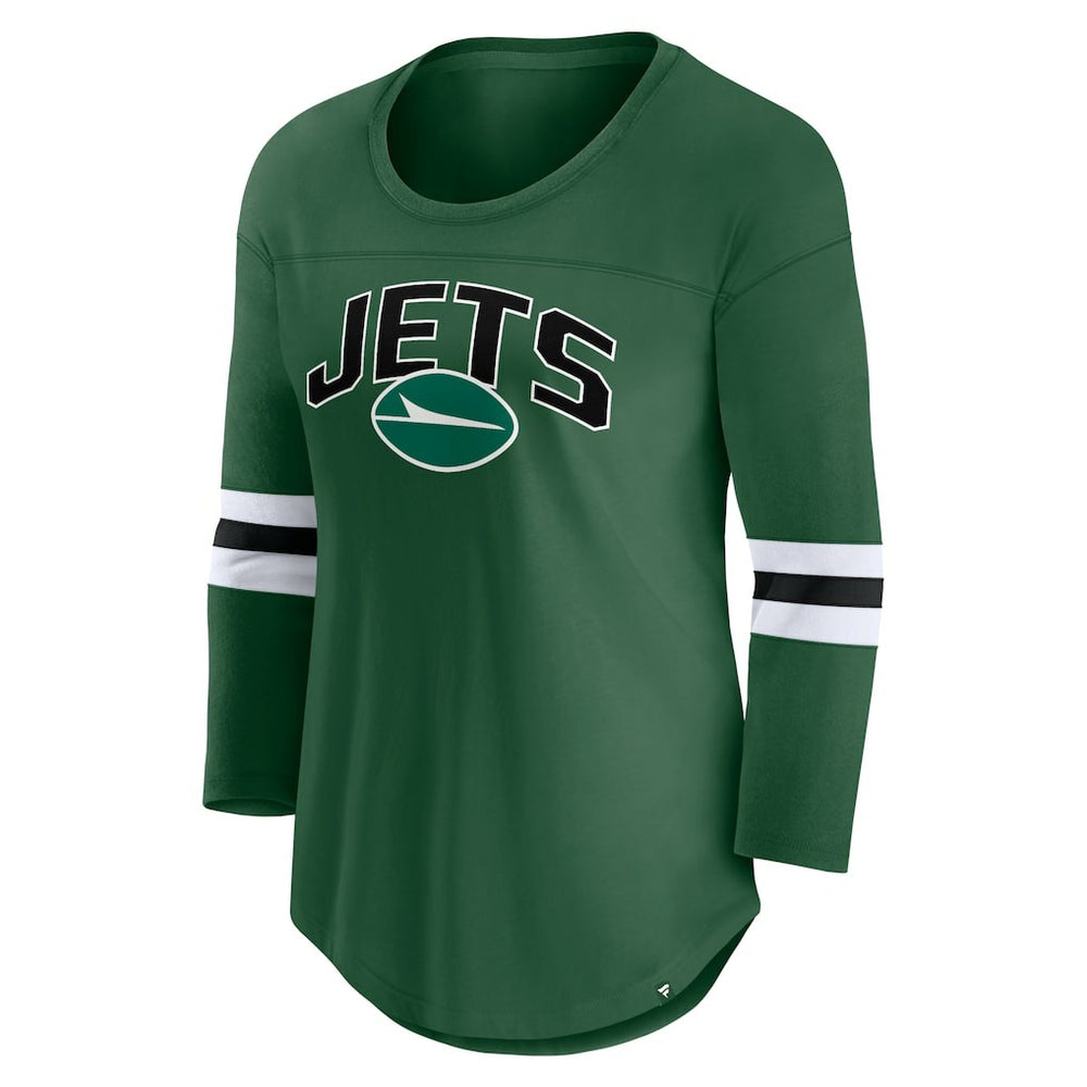 New York Jets Women's First Team Arch Logo 3/4 Sleeve T-Shirt | NFL Near me