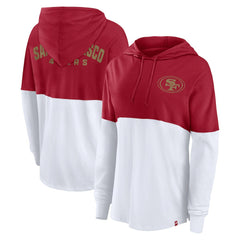 San Francisco 49ers Women's Backup Option Long Sleeve Hoodie T-Shirt | NFL US