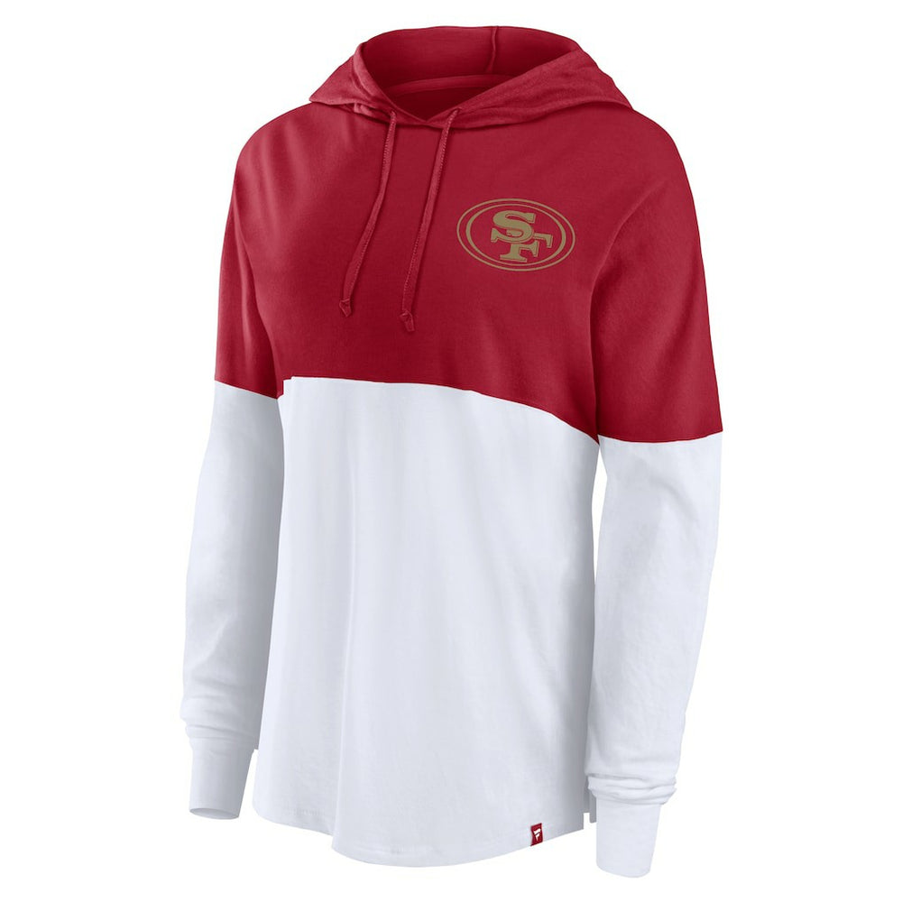 San Francisco 49ers Women's Backup Option Long Sleeve Hoodie T-Shirt | NFL US