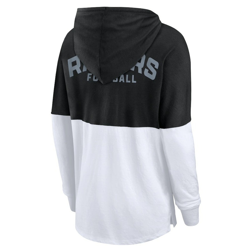 Las Vegas Raiders Women's Backup Option Long Sleeve Hoodie T-Shirt | NFL On sale