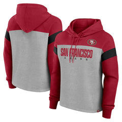 San Francisco 49ers Women's Bold Play Call Pullover Hoodie | NFL Hot