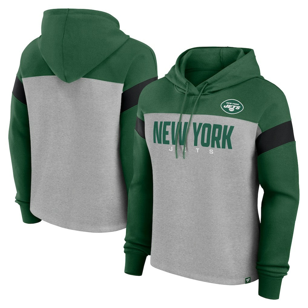 New York Jets Women's Bold Play Call Pullover Hoodie | NFL Outlet