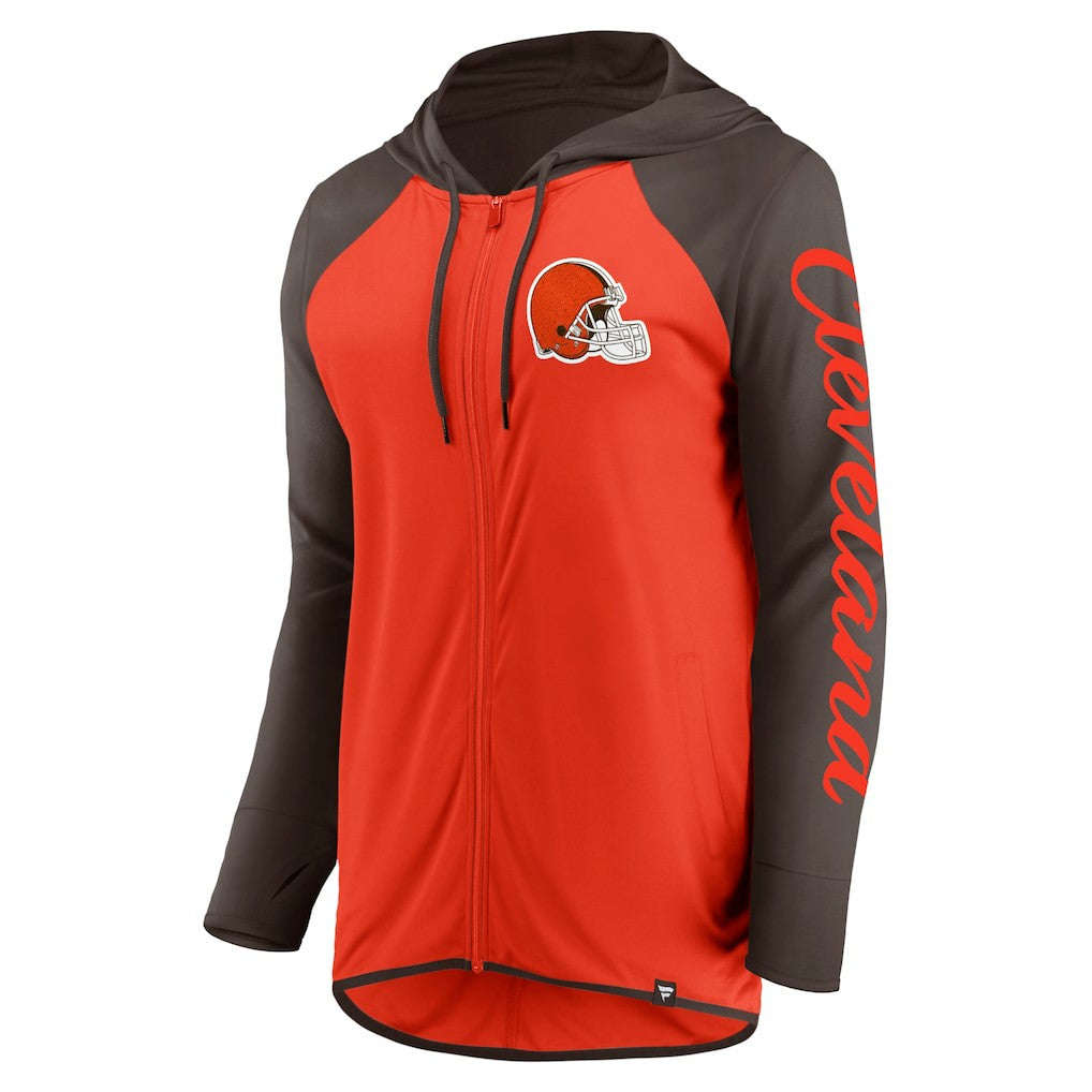 Cleveland Browns Women's Script Full-Zip Hoodie | NFL Discount