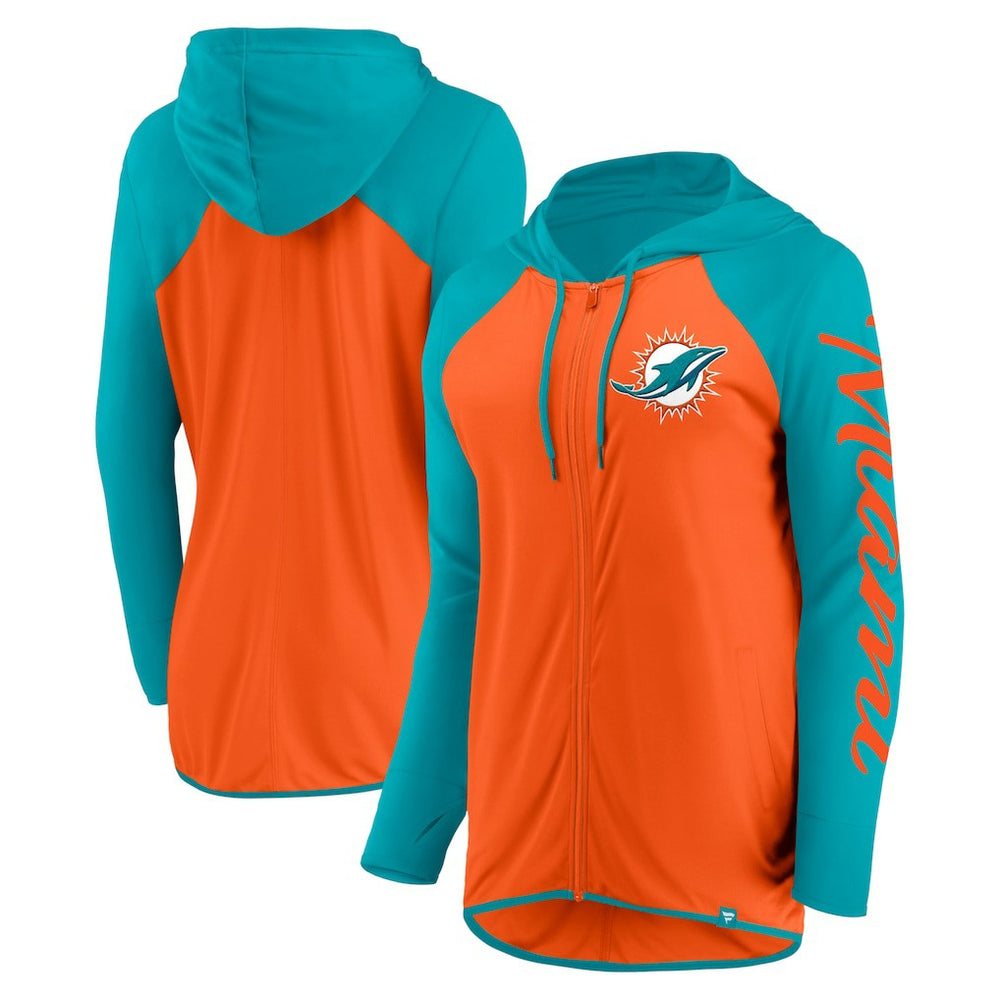 Miami Dolphins Women's Script Full-Zip Hoodie | NFL New