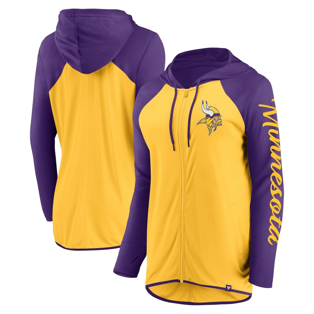 Minnesota Vikings Women's Script Full-Zip Hoodie | NFL Discount