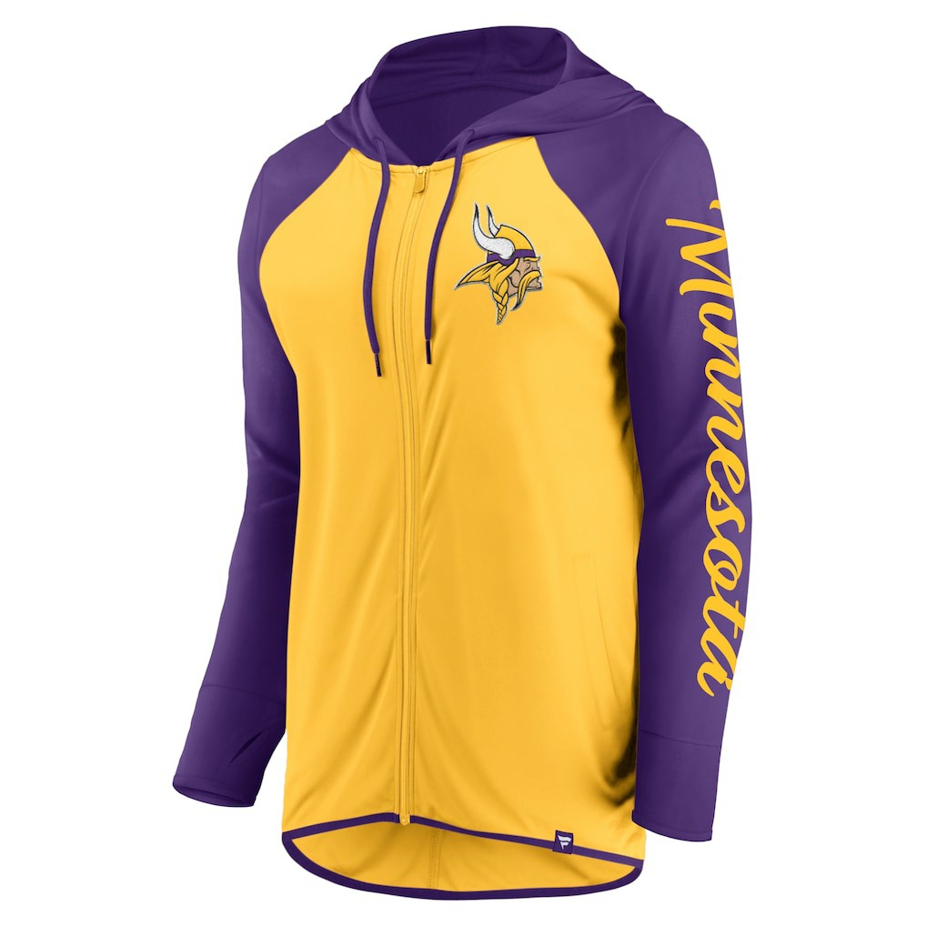 Minnesota Vikings Women's Script Full-Zip Hoodie | NFL Discount