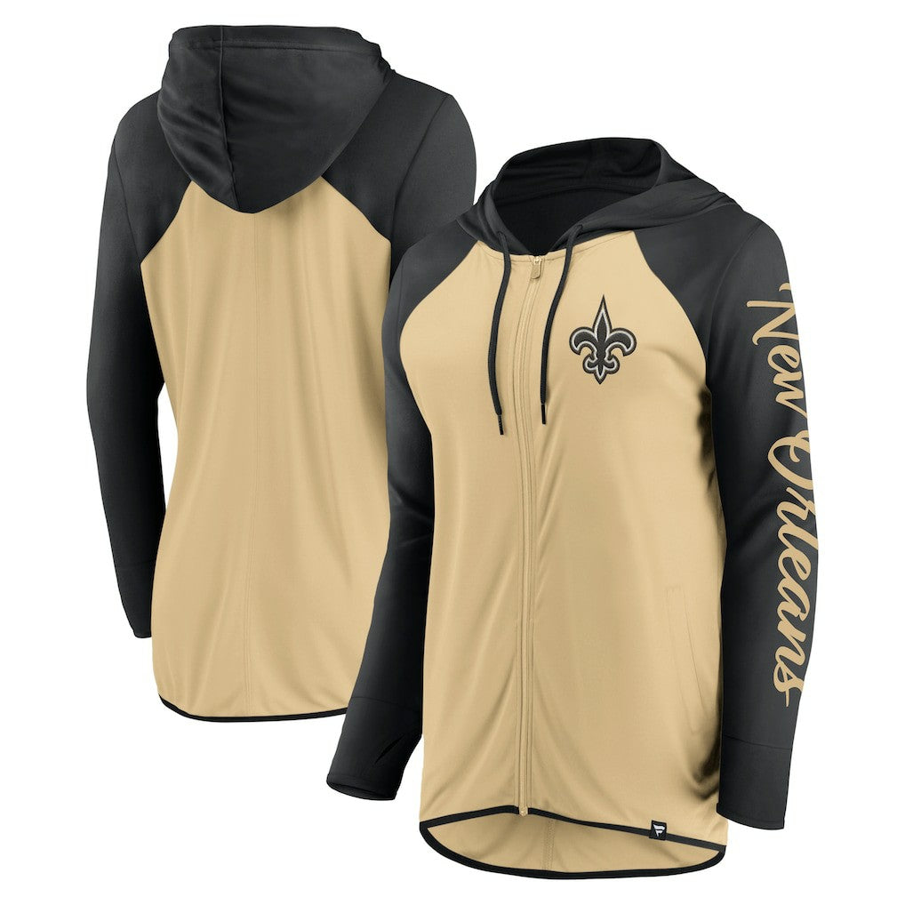 New Orleans Saints Women's Script Full-Zip Hoodie | NFL Outlet