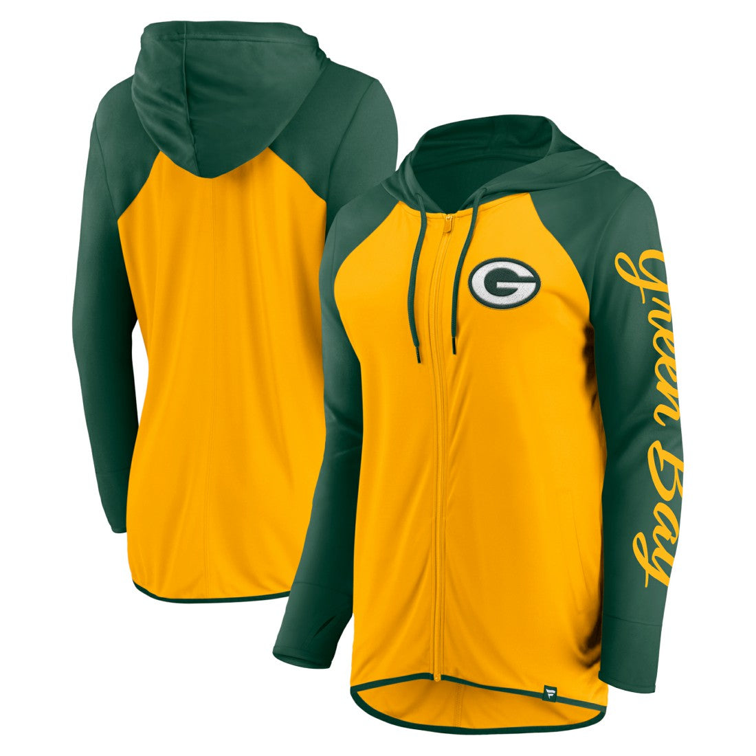 Green Bay Packers Women's Script Full-Zip Hoodie | NFL Discount