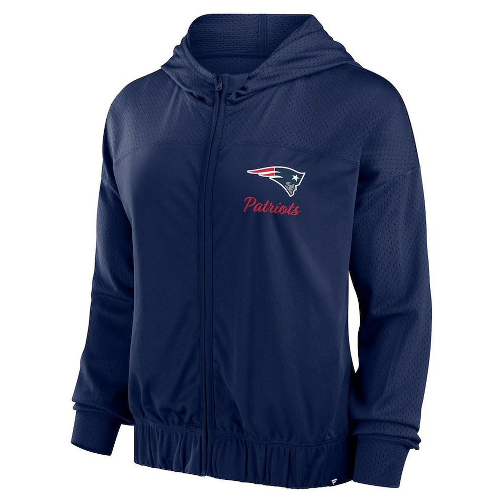 New England Patriots Women's Script Lock Full-Zip Hoodie | NFL Hot