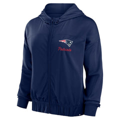 New England Patriots Women's Script Lock Full-Zip Hoodie | NFL Hot
