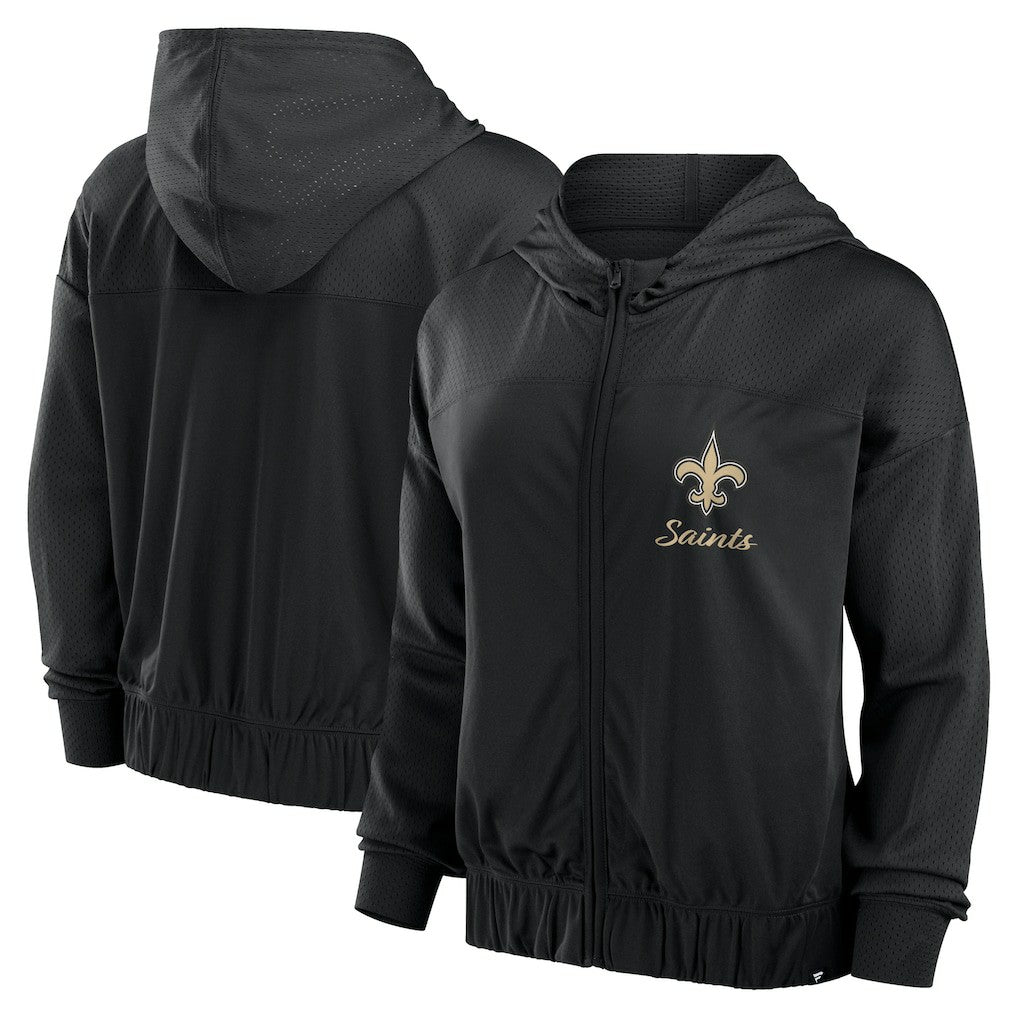 New Orleans Saints Women's Script Lock Full-Zip Hoodie | NFL Discount