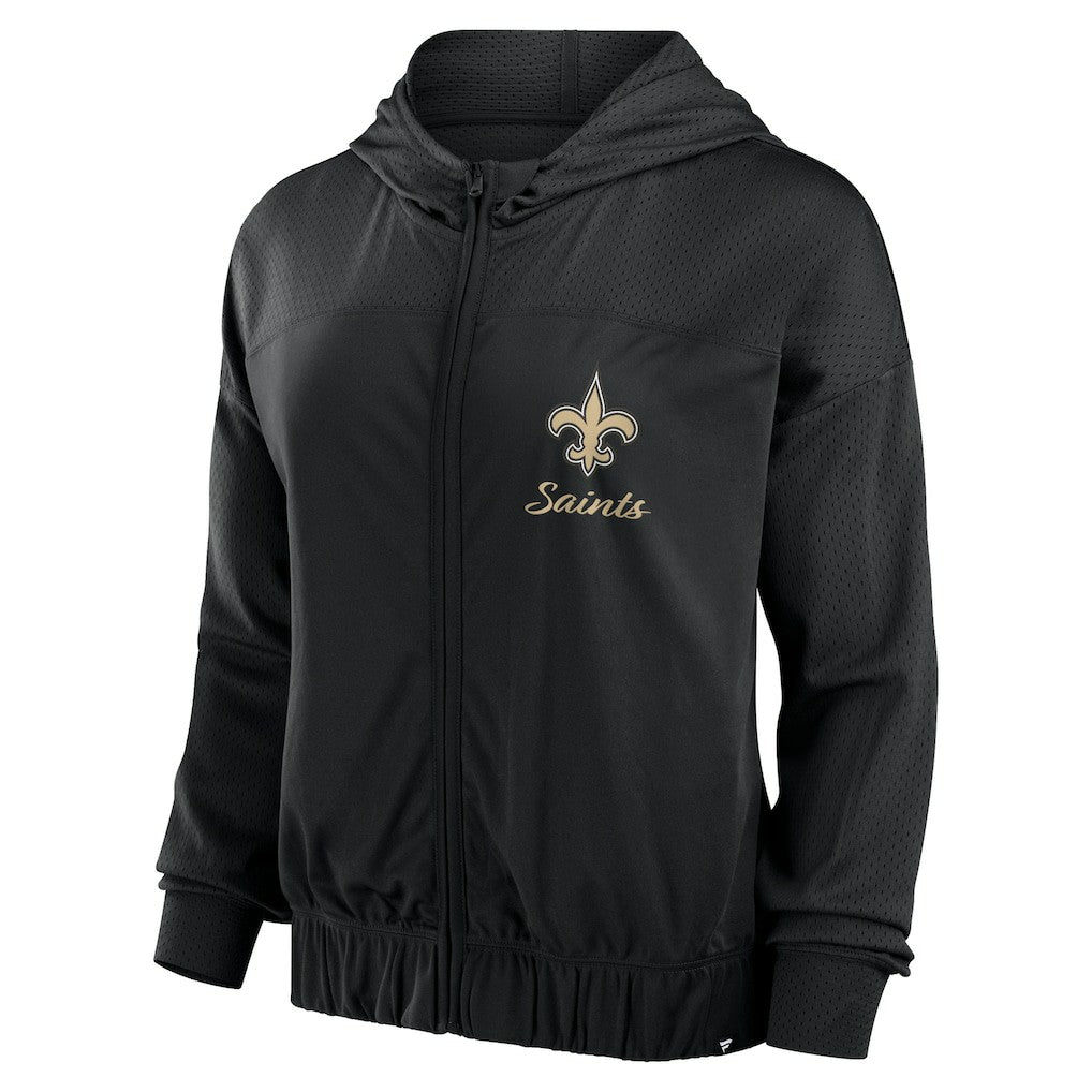 New Orleans Saints Women's Script Lock Full-Zip Hoodie | NFL Discount