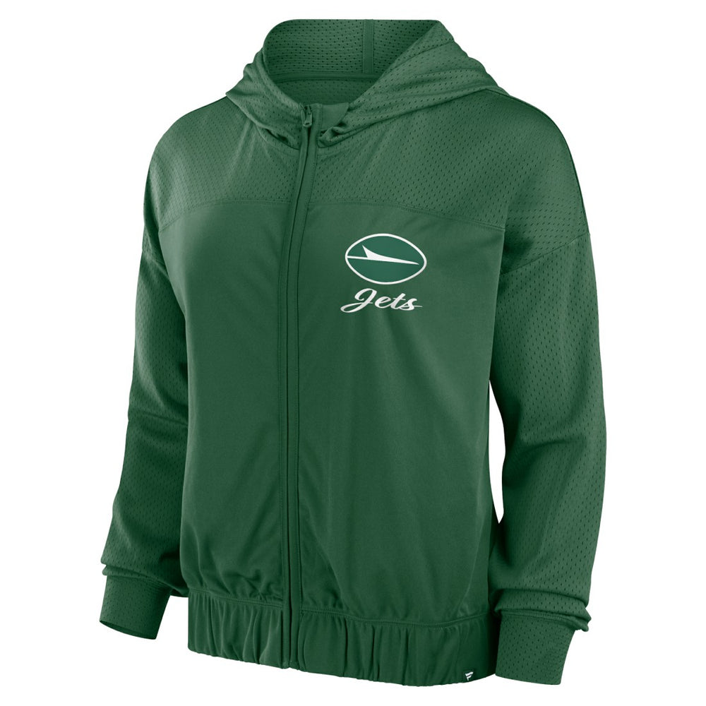 New York Jets Women's Script Lock Full-Zip Hoodie | NFL Outlet
