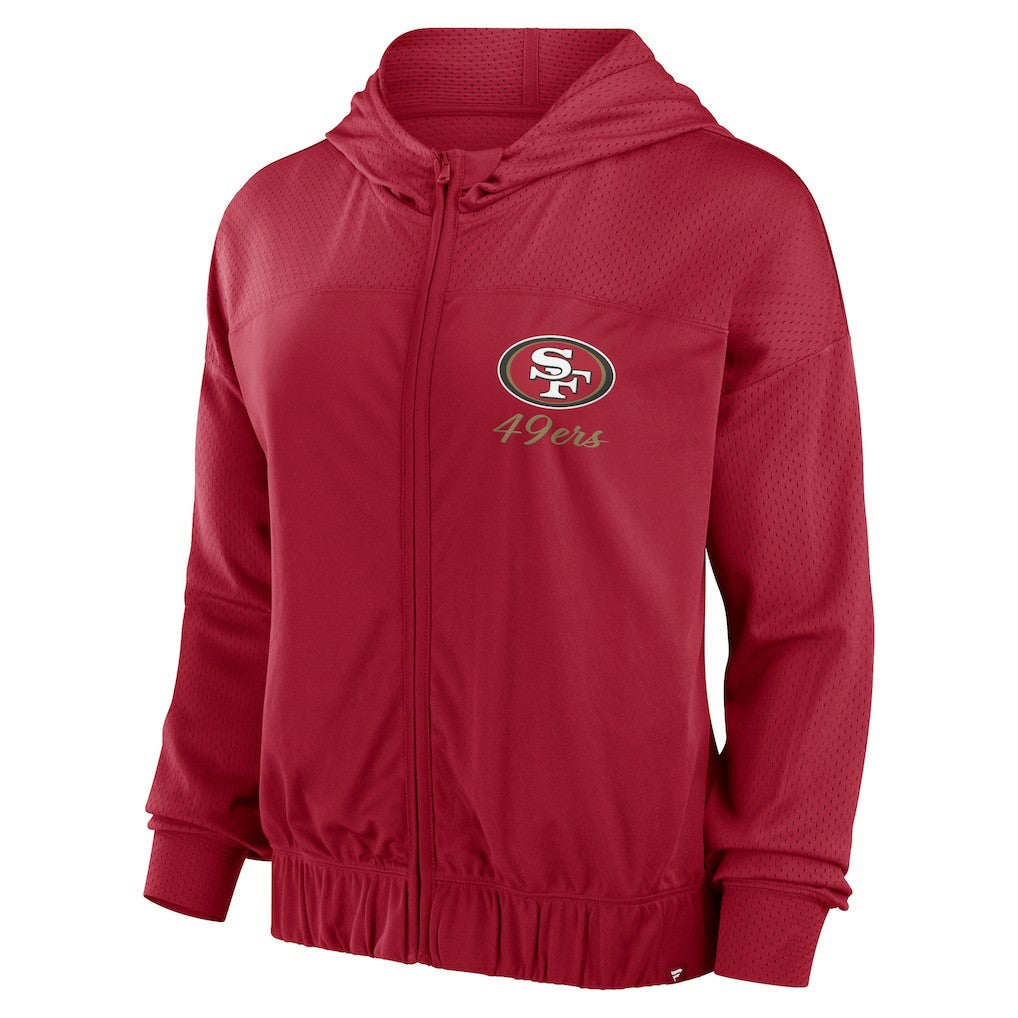 San Francisco 49ers Women's Script Lock Full-Zip Hoodie | NFL Online