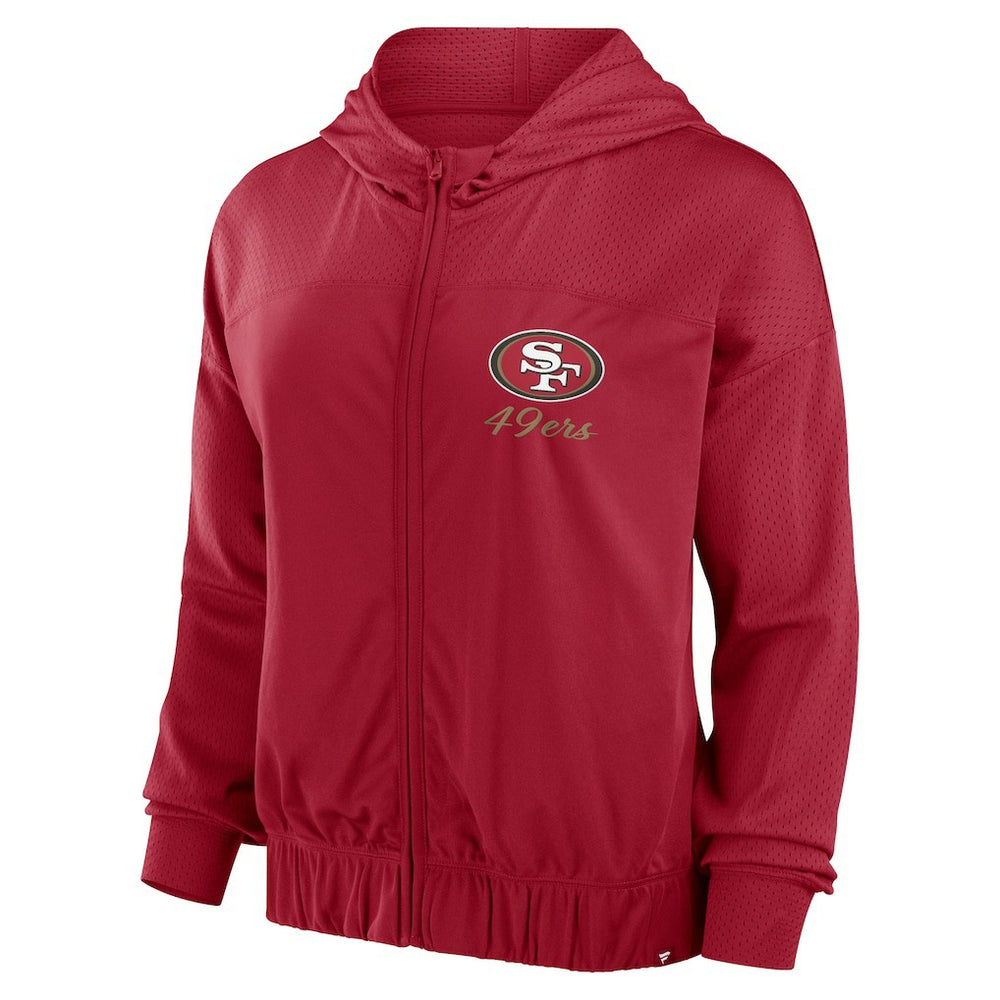 San Francisco 49ers Women's Script Lock Full-Zip Hoodie | NFL Online