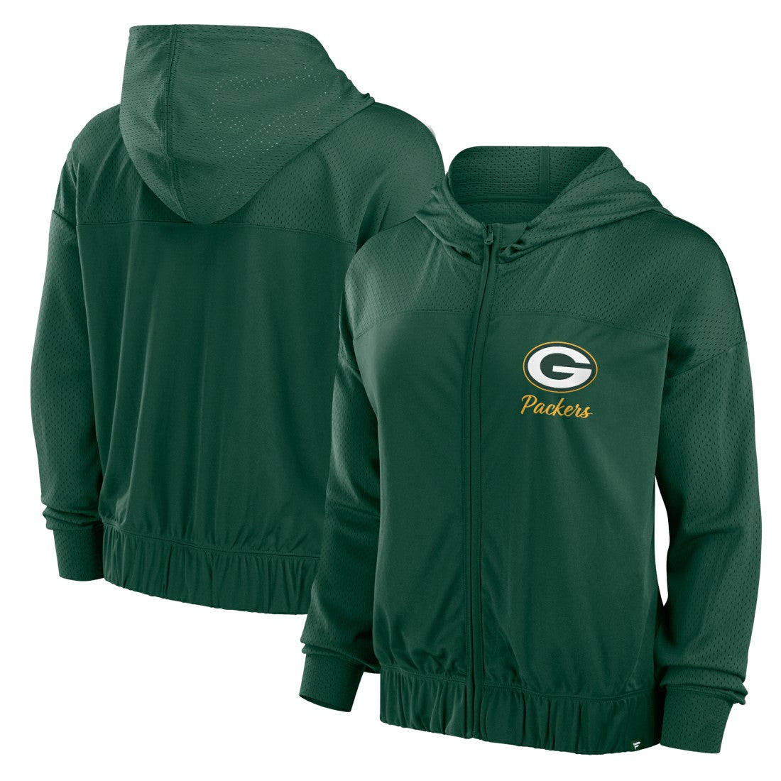Green Bay Packers Women's Script Lock Full-Zip Hoodie | NFL Hot