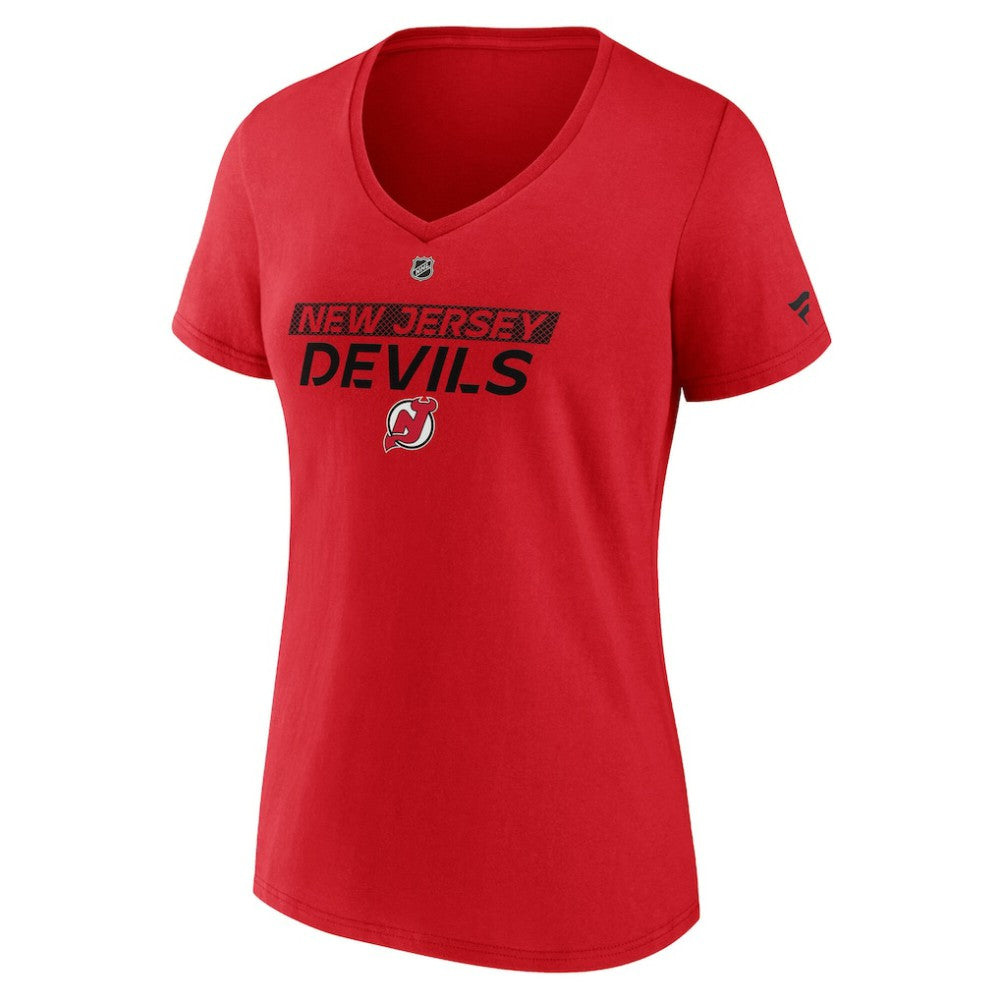 New Jersey Devils Fanatics Women's Authentic Pro Core Primary V-Neck T-Shirt -  NHL T-shirts