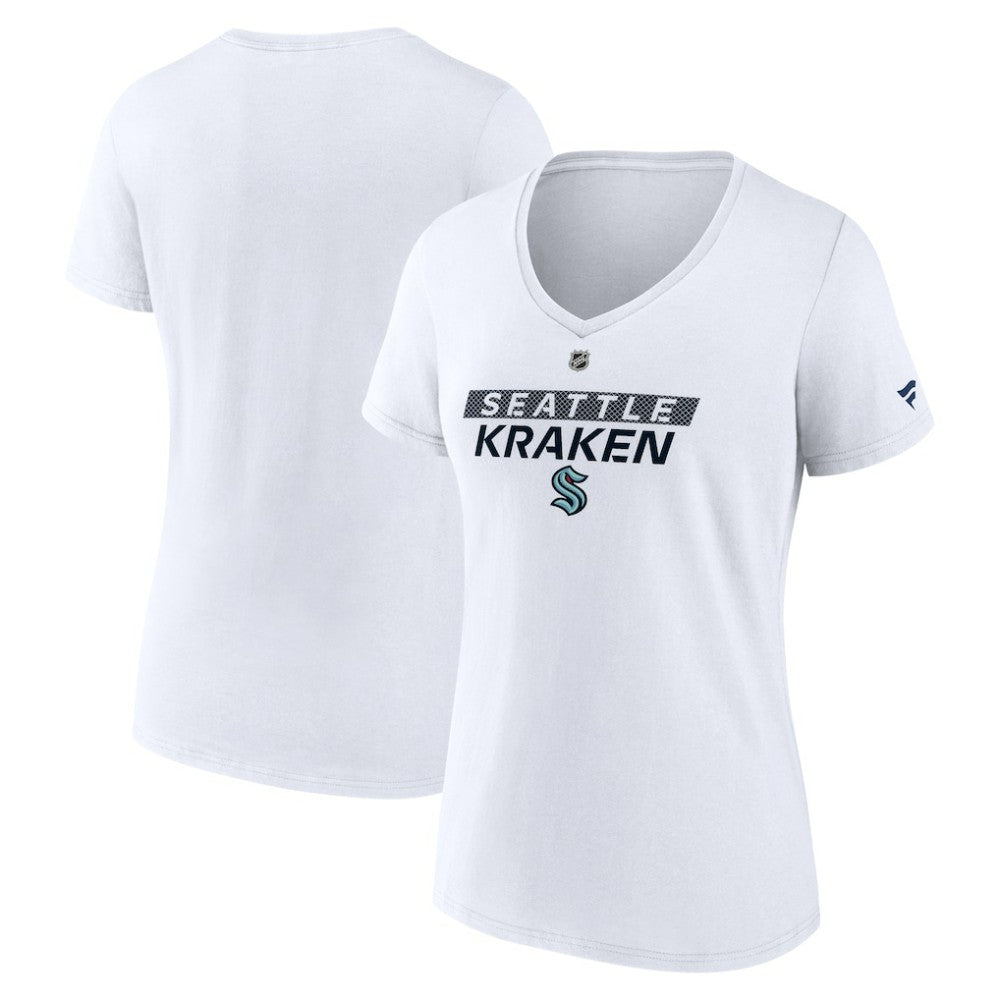 Seattle Kraken Fanatics Women's Authentic Pro Core Primary V-Neck T-Shirt -  NHL T-shirts