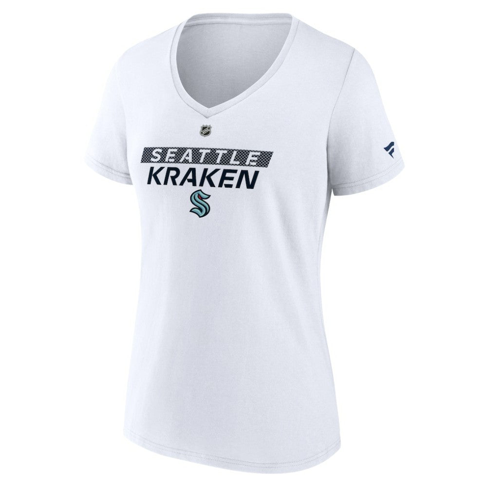 Seattle Kraken Fanatics Women's Authentic Pro Core Primary V-Neck T-Shirt -  NHL T-shirts