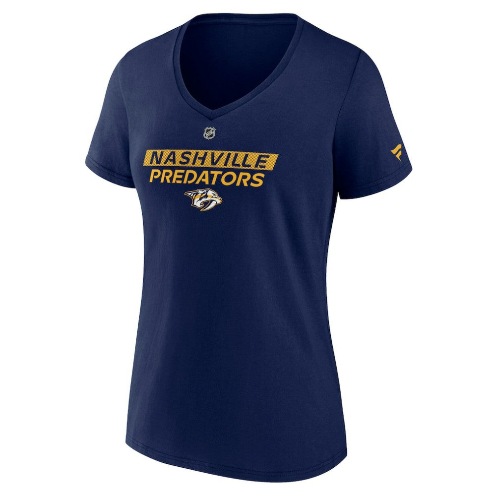 Nashville Predators Fanatics Women's Authentic Pro Core Primary V-Neck T-Shirt -  NHL T-shirts