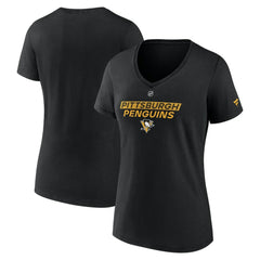 Pittsburgh Penguins Fanatics Women's Authentic Pro Core Primary V-Neck T-Shirt -  NHL T-shirts