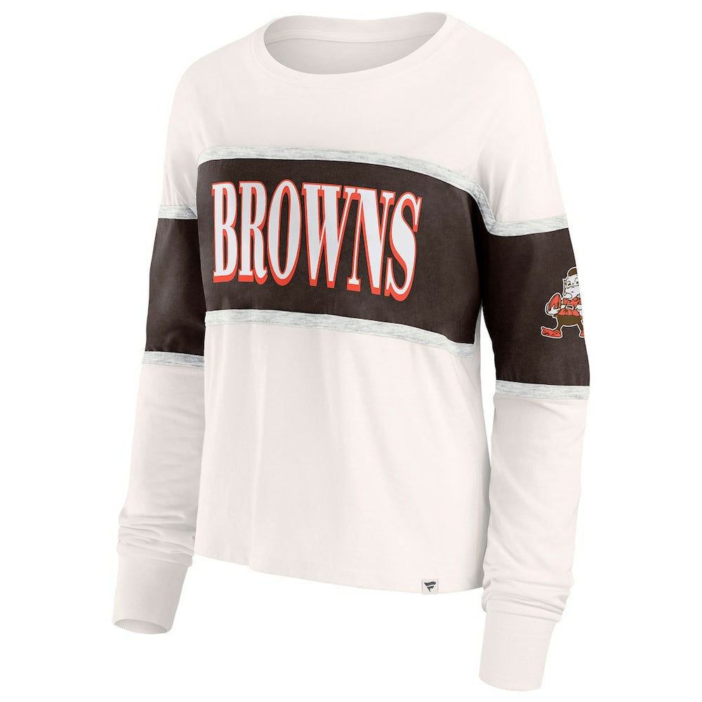 Cleveland Browns Women's Antique Block Long Sleeve T-Shirt | NFL Hot