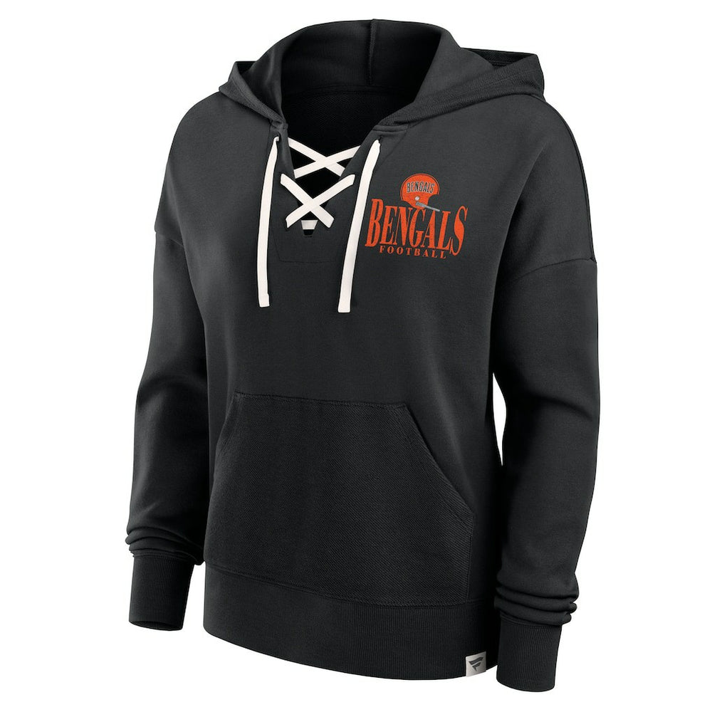 Cincinnati Bengals Women's Blitz Left Lace-Up Pullover Hoodie | NFL Discount