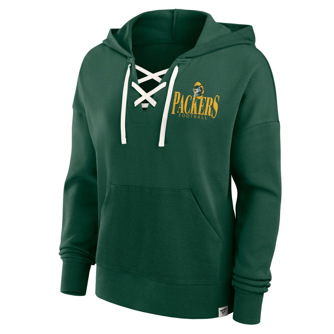 Green Bay Packers Women's Blitz Left Lace-Up Pullover Hoodie | NFL Online