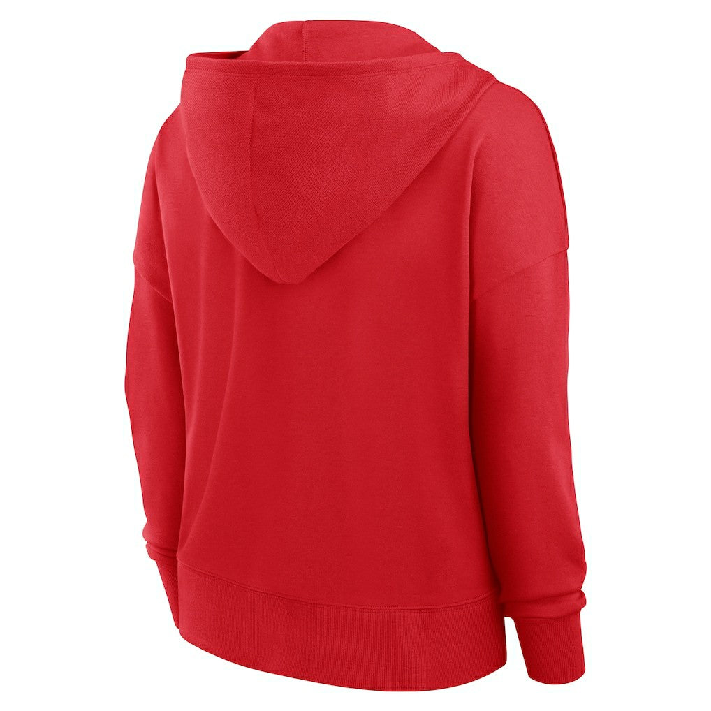 San Francisco 49ers Women's Blitz Left Lace-Up Pullover Hoodie | NFL Discount