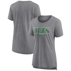 New York Jets Women's Up the Middle Tri-Blend T-Shirt | NFL Outlet