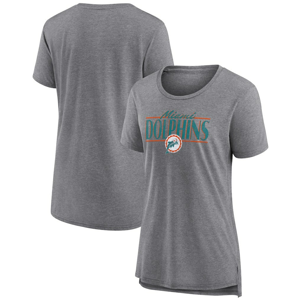 Miami Dolphins Women's Up the Middle Tri-Blend T-Shirt | NFL On sale