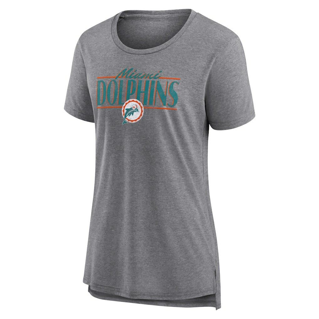 Miami Dolphins Women's Up the Middle Tri-Blend T-Shirt | NFL On sale
