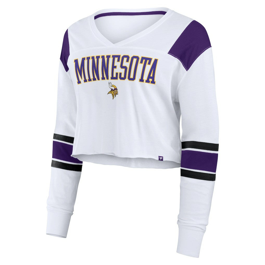 Minnesota Vikings Women's Stretch Cropped Fashion Long Sleeve T-Shirt | NFL Online