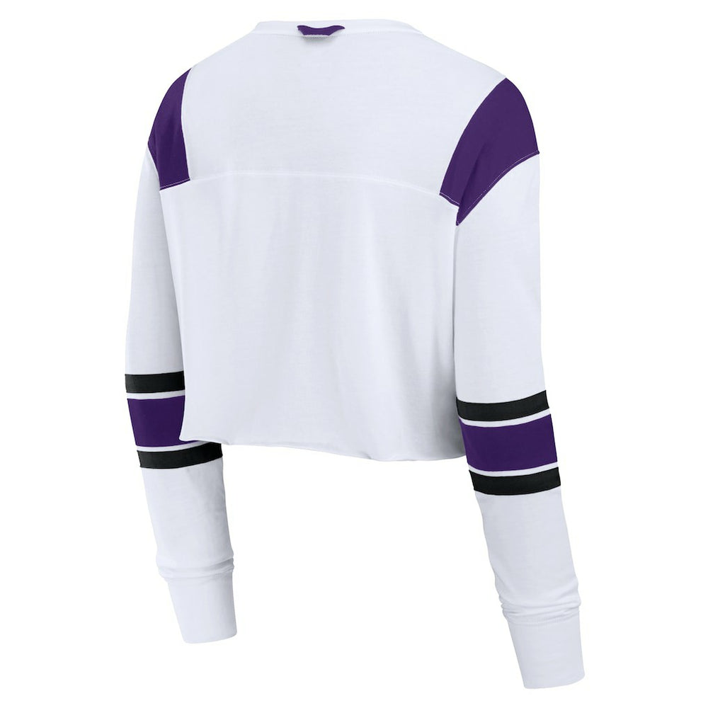 Minnesota Vikings Women's Stretch Cropped Fashion Long Sleeve T-Shirt | NFL Online