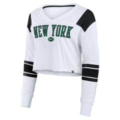 New York Jets Women's Stretch Cropped Fashion Long Sleeve T-Shirt | NFL Online