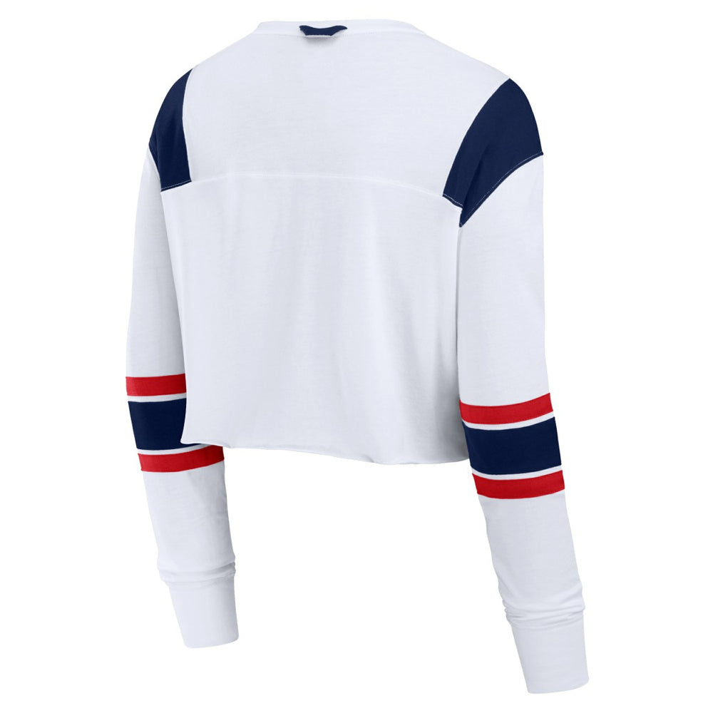 Tennessee Titans Women's Stretch Cropped Fashion Long Sleeve T-Shirt | NFL Hot