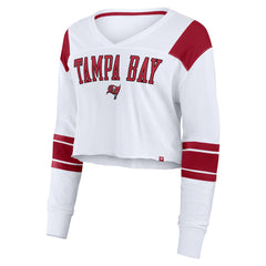 Tampa Bay Buccaneers Women's Stretch Cropped Fashion Long Sleeve T-Shirt | NFL Outlet