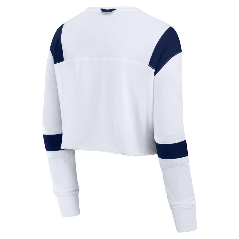 Seattle Seahawks Women's Stretch Cropped Fashion Long Sleeve T-Shirt | NFL US